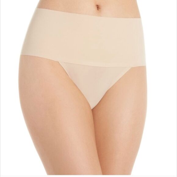 2 pairs Spanx Everyday Shaping Panties Thong High Waist Nude Seamless SM - Picture 3 of 8